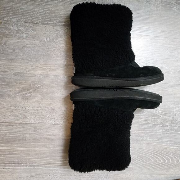 UGG Australia PATTEN Black Suede Sheepskin Boots Size US 7 #1006794 - Picture 8 of 9